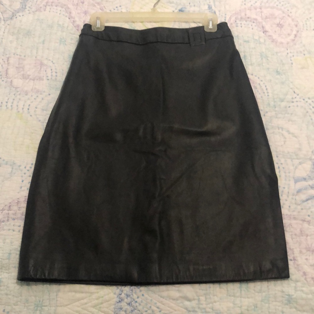 Vintage Armani Collezioni leather skirt sz 8